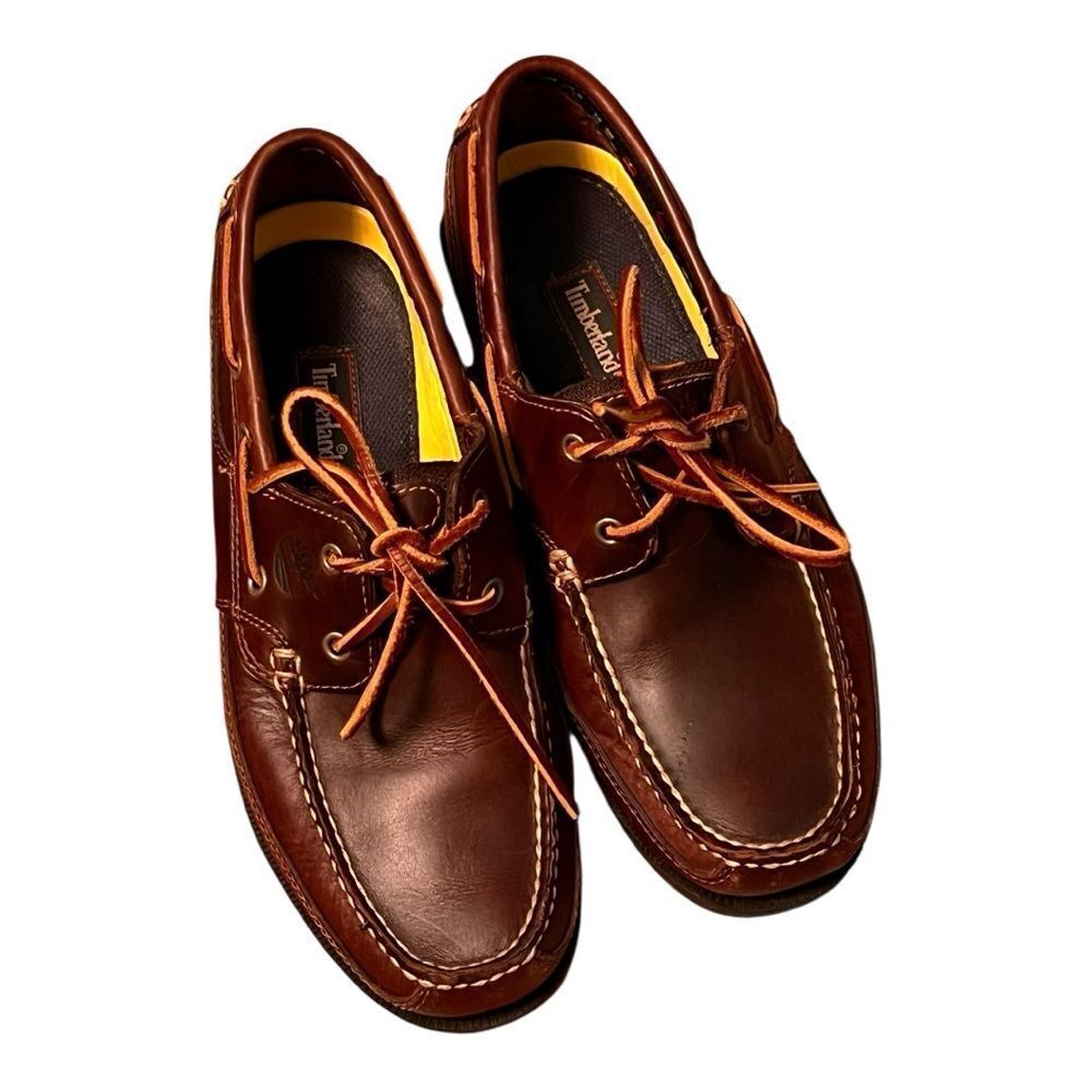 Timberland Men’s Rich Brown Leather Boat Shoes – Size 8.5M NEW WITHOUT BOX/ TAG